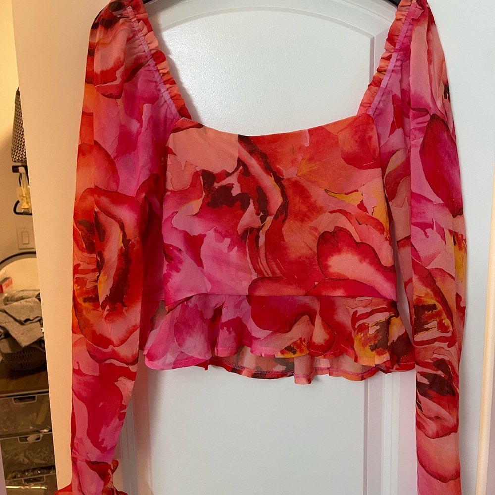 Lulus colorful long sleeve top - Picture 3 of 5